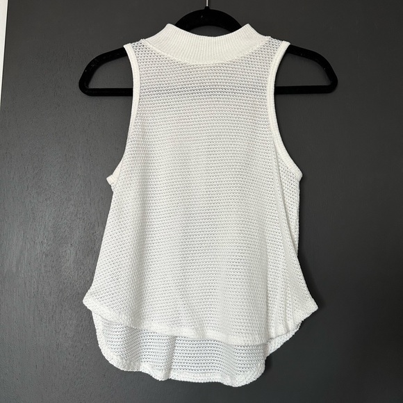 silence + noise Sweaters - Silent + Noise White Knit Sleeveless Tank - Size Small